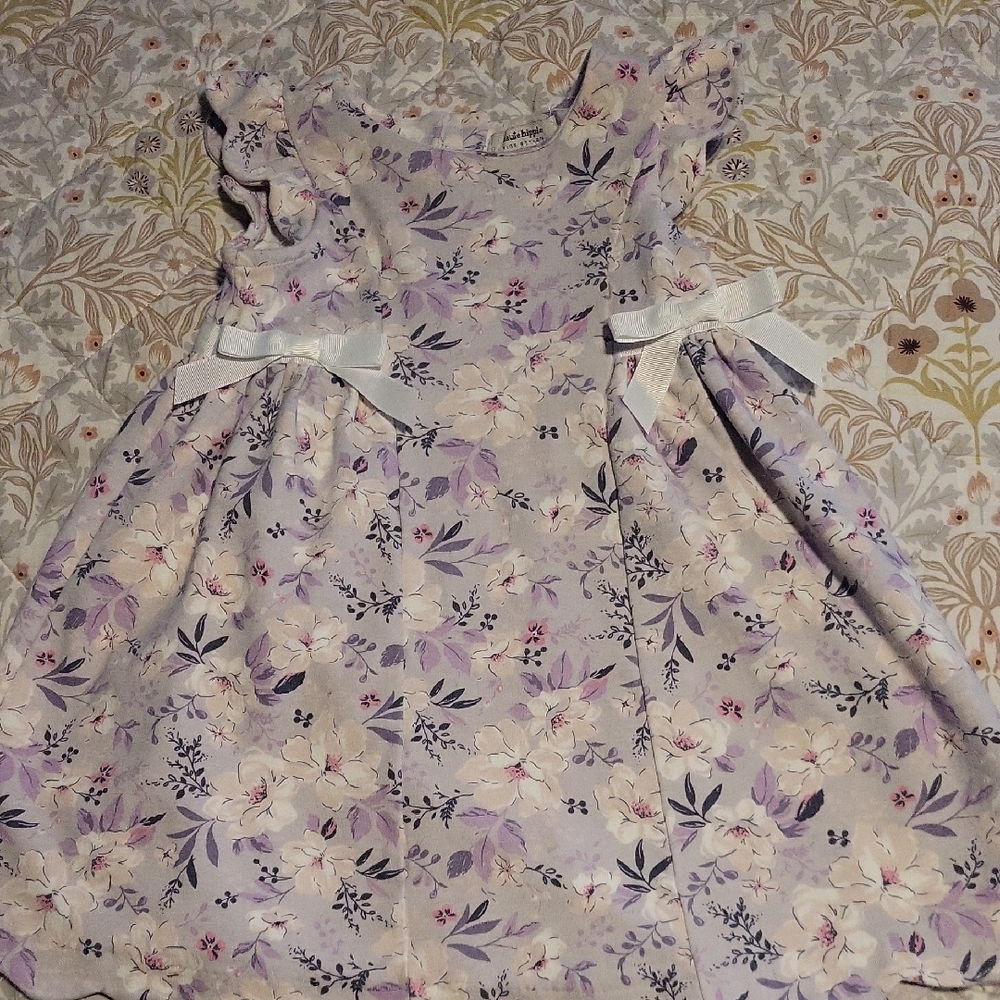 Haute Hippie Purple Scalloped Sleeve Dress Spring/Easter